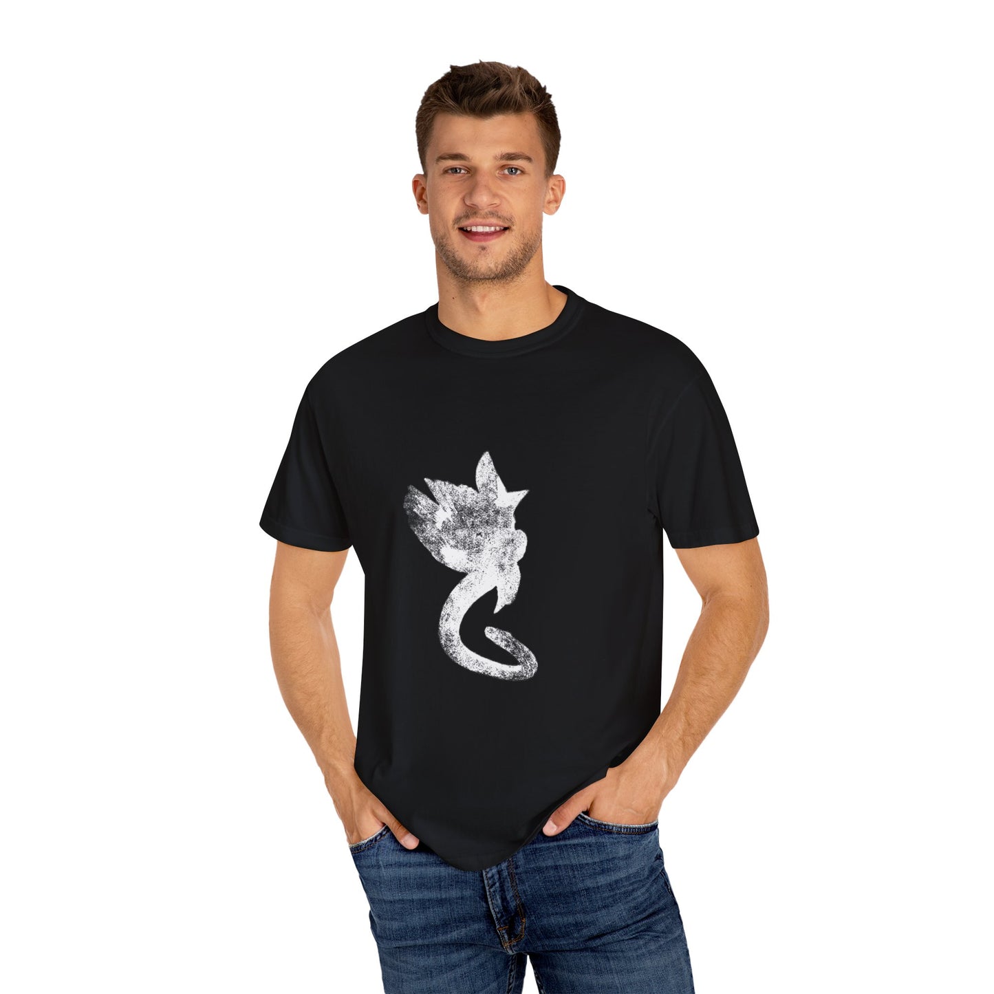 Mystical Creature Graphic Unisex Garment-Dyed T-Shirt for Casual Wear