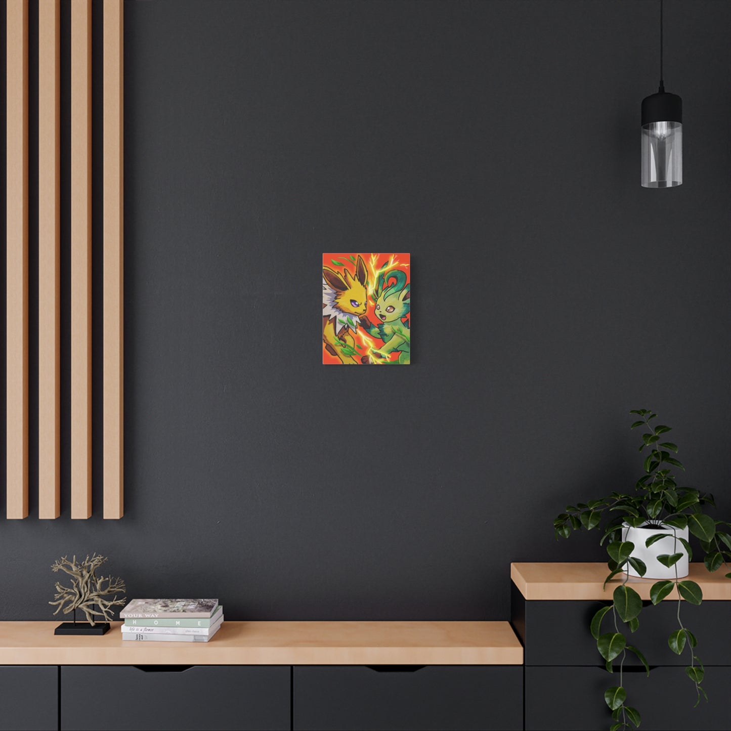 Electric v Leaf canvas prints