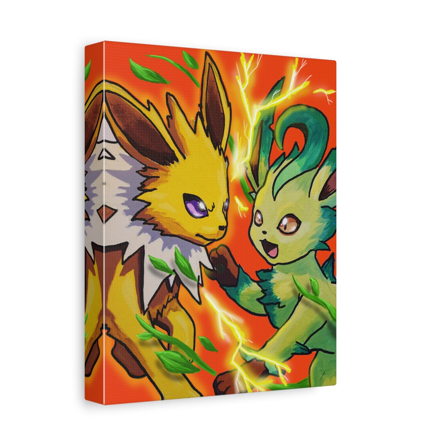 Electric v Leaf canvas prints