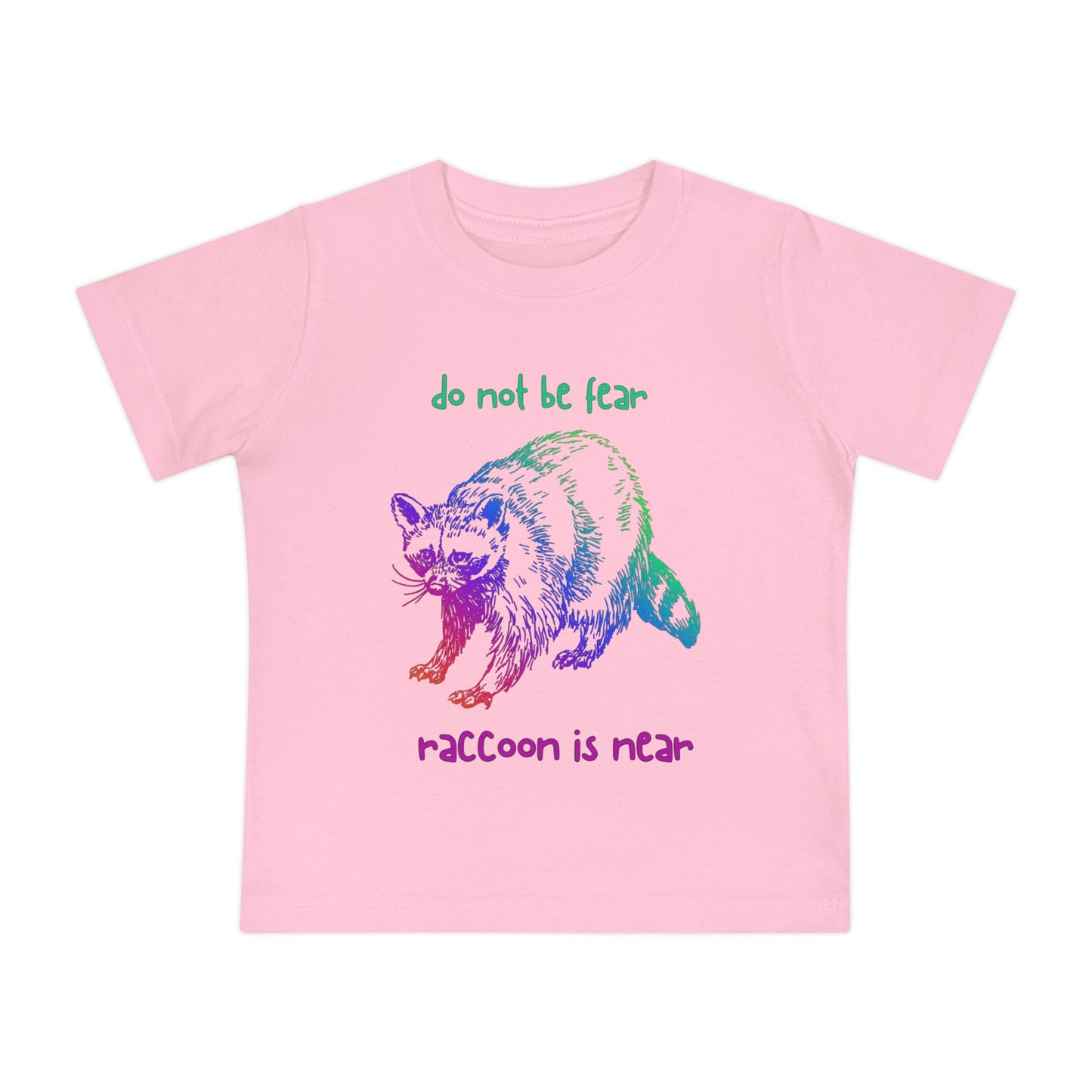 Kids 'Do Not Be Fear' Raccoon T-Shirt - Fun Short Sleeve Tee for Ages 0-5