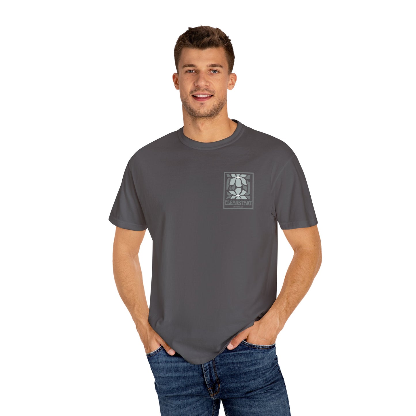 ClearStart Unisex Garment-Dyed T-Shirt - Rebuilding Lives, Reuniting Families