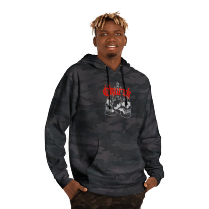Church Skull comfort hoodie. 4 different color schemes