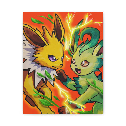 Electric v Leaf canvas prints