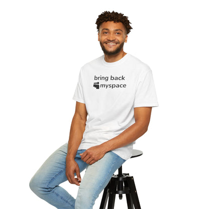 Nostalgic MySpace Unisex Garment-Dyed T-Shirt - Perfect for Retro Lovers