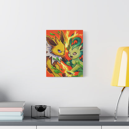 Electric v Leaf canvas prints