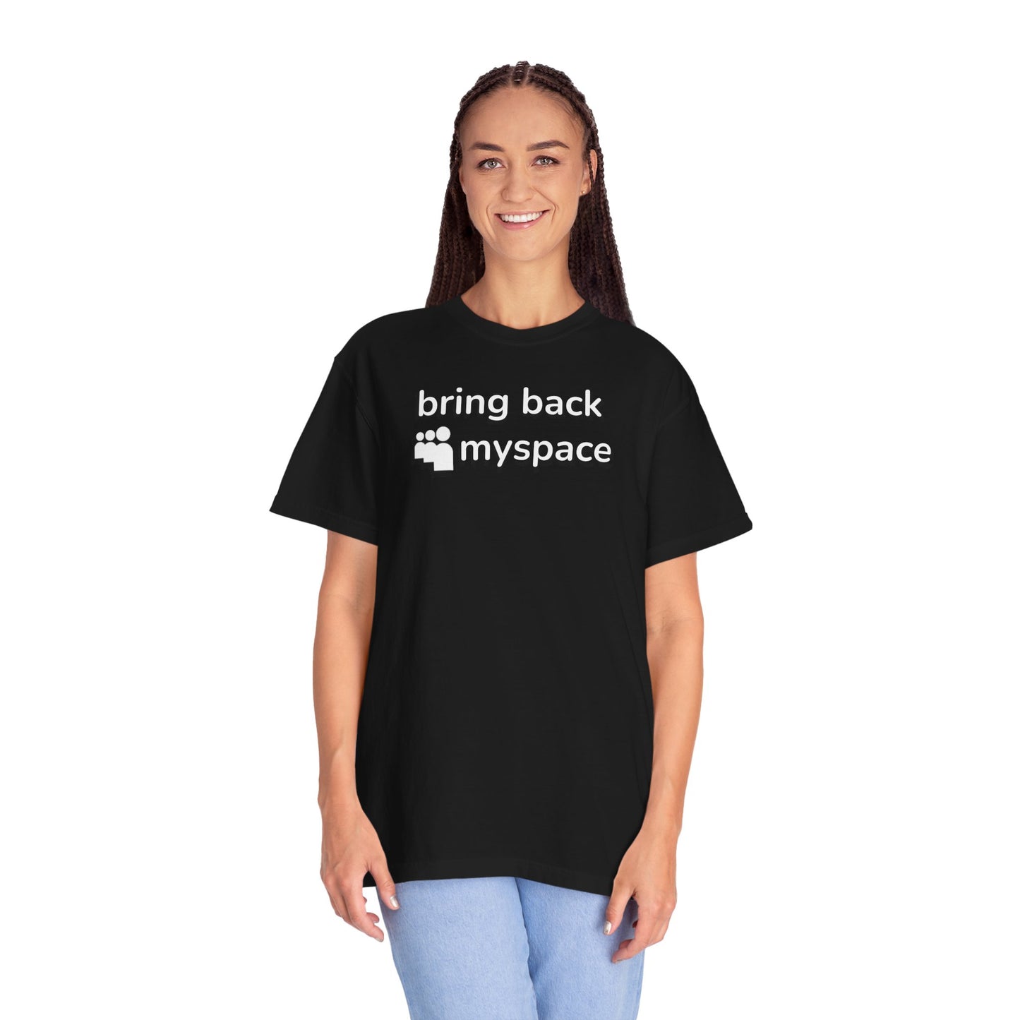 Nostalgic MySpace Unisex Garment-Dyed T-Shirt - Perfect for Retro Lovers