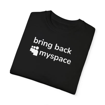 Nostalgic MySpace Unisex Garment-Dyed T-Shirt - Perfect for Retro Lovers
