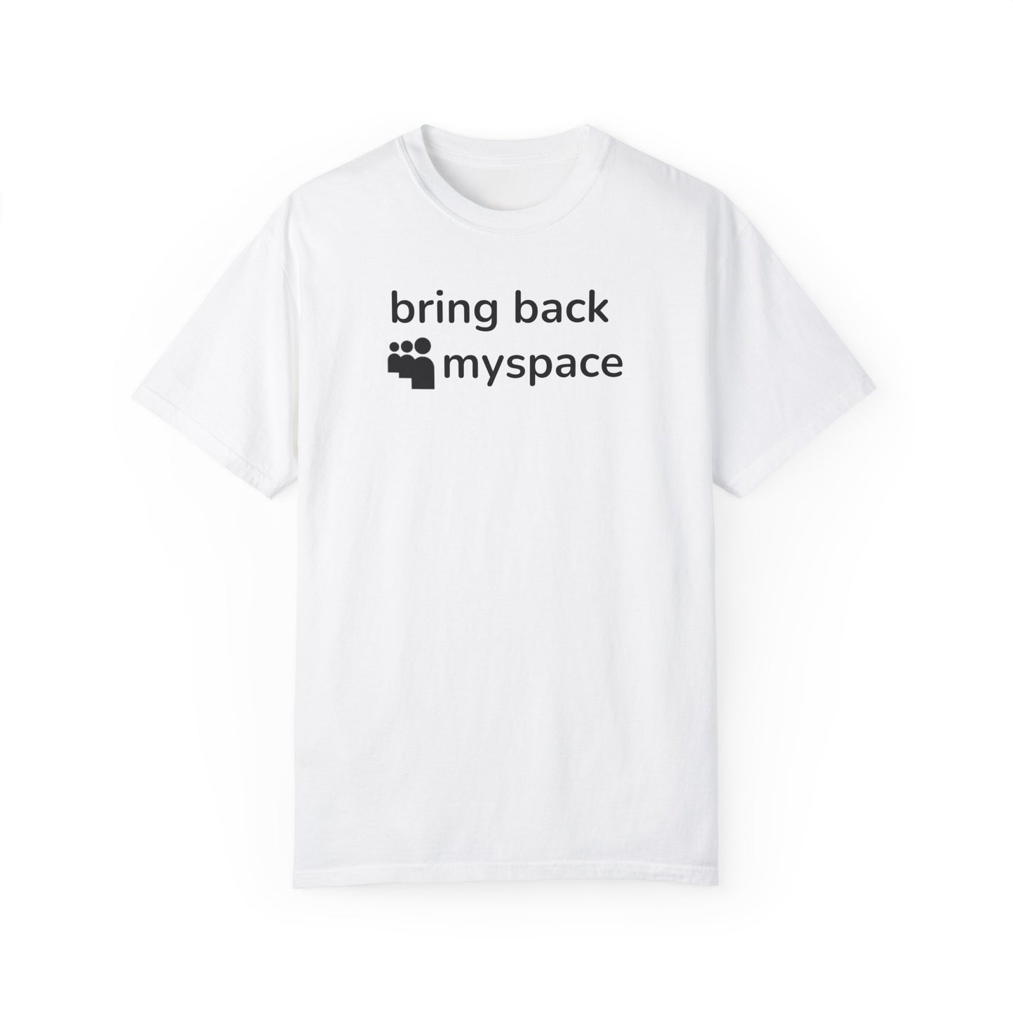 Nostalgic MySpace Unisex Garment-Dyed T-Shirt - Perfect for Retro Lovers
