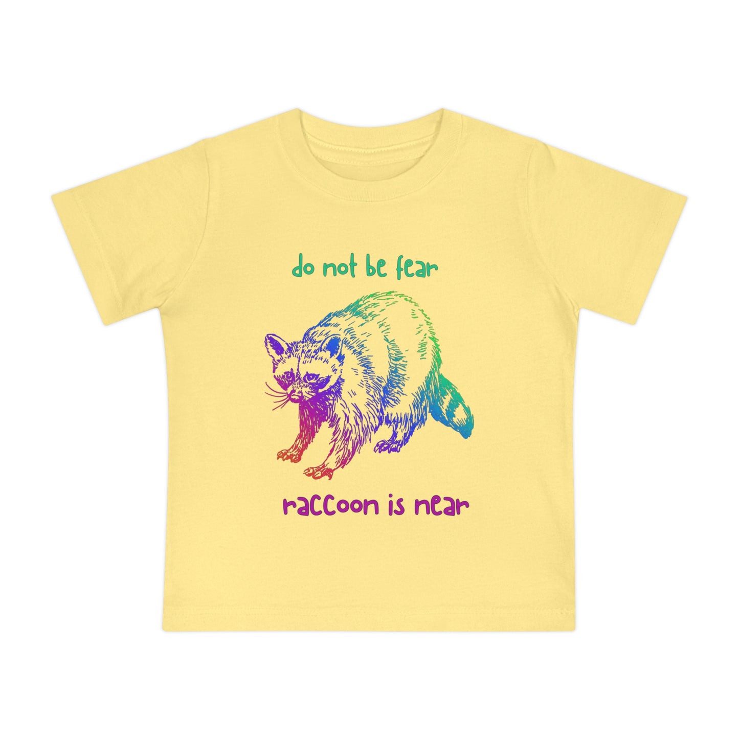 Kids 'Do Not Be Fear' Raccoon T-Shirt - Fun Short Sleeve Tee for Ages 0-5