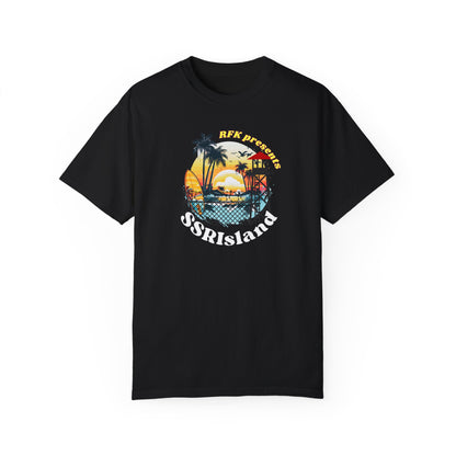 SSRI Island Retro Unisex T-Shirt - Beach Vibes & Sunset Design