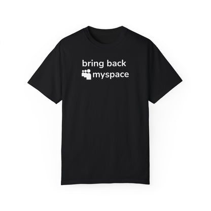 Nostalgic MySpace Unisex Garment-Dyed T-Shirt - Perfect for Retro Lovers