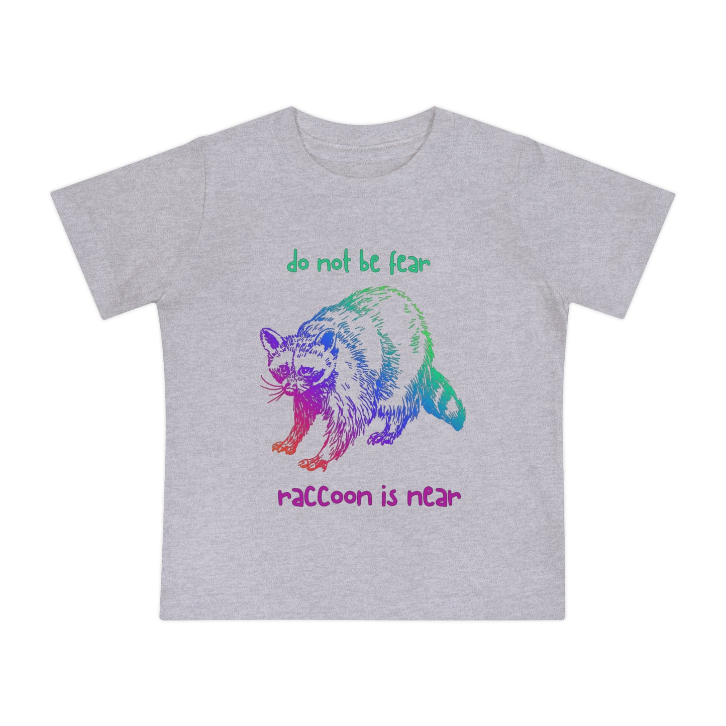 Kids 'Do Not Be Fear' Raccoon T-Shirt - Fun Short Sleeve Tee for Ages 0-5