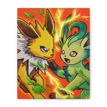Electric v Leaf canvas prints