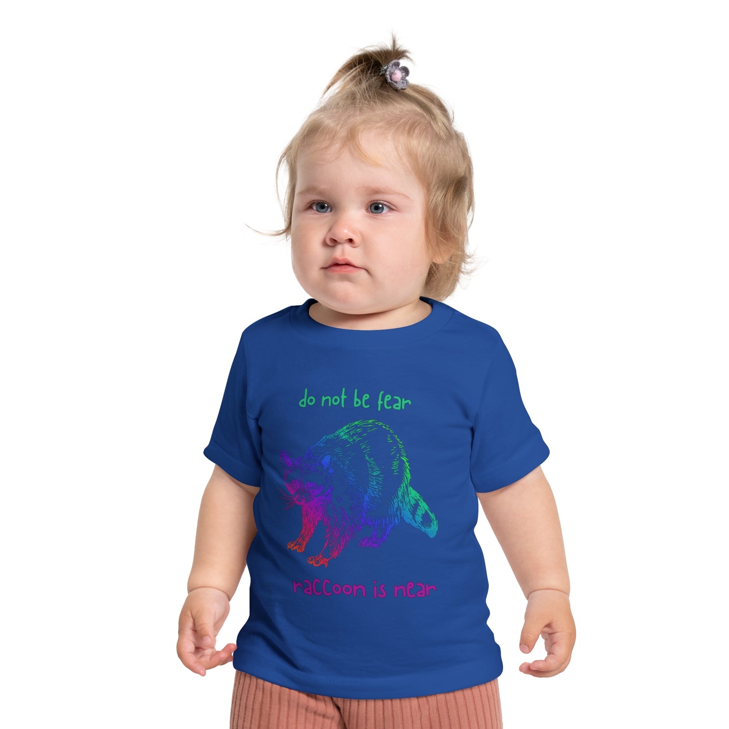 Kids 'Do Not Be Fear' Raccoon T-Shirt - Fun Short Sleeve Tee for Ages 0-5