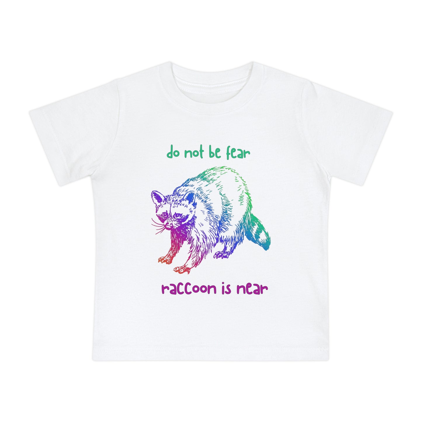 Kids 'Do Not Be Fear' Raccoon T-Shirt - Fun Short Sleeve Tee for Ages 0-5