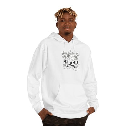 Church Skull comfort hoodie. 4 different color schemes