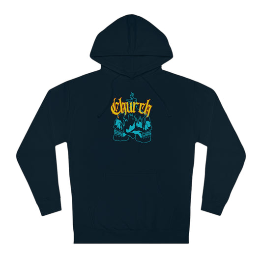Church Skull comfort hoodie. 4 different color schemes