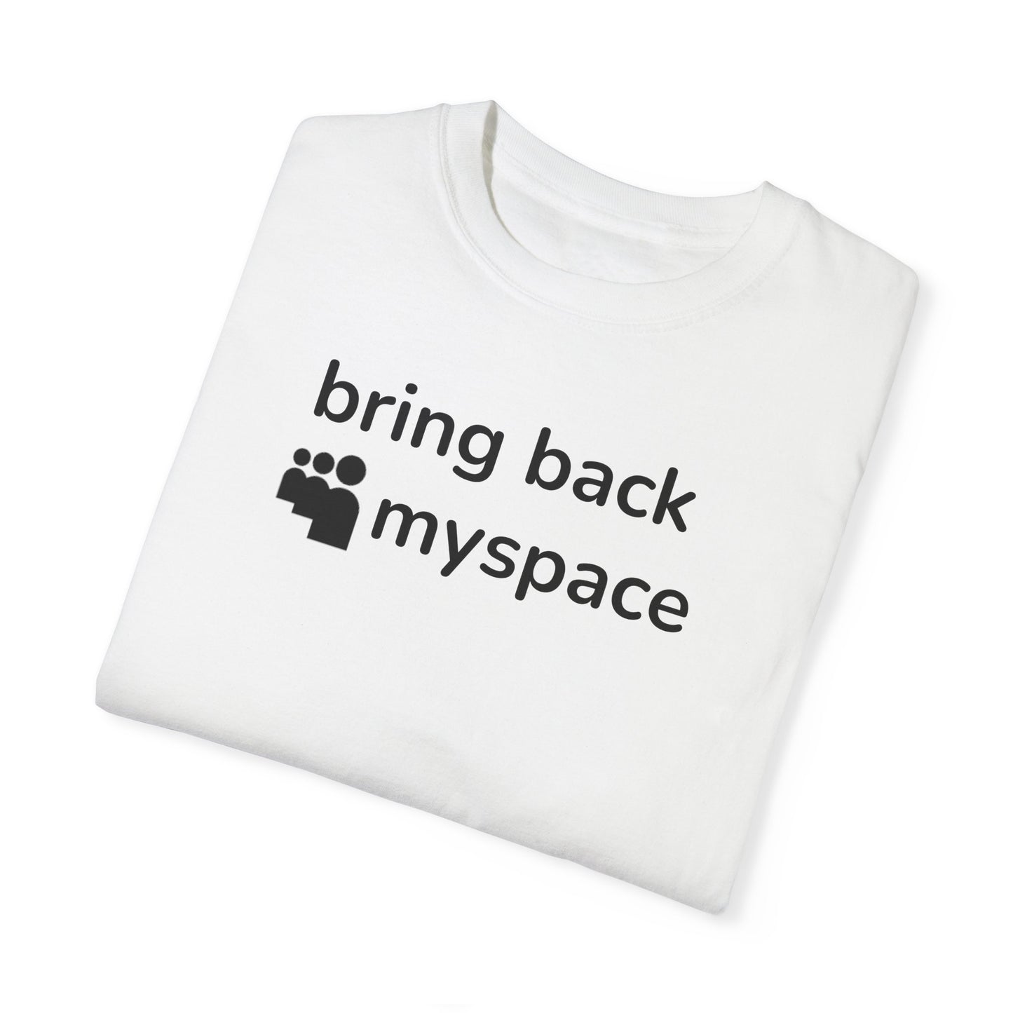 Nostalgic MySpace Unisex Garment-Dyed T-Shirt - Perfect for Retro Lovers