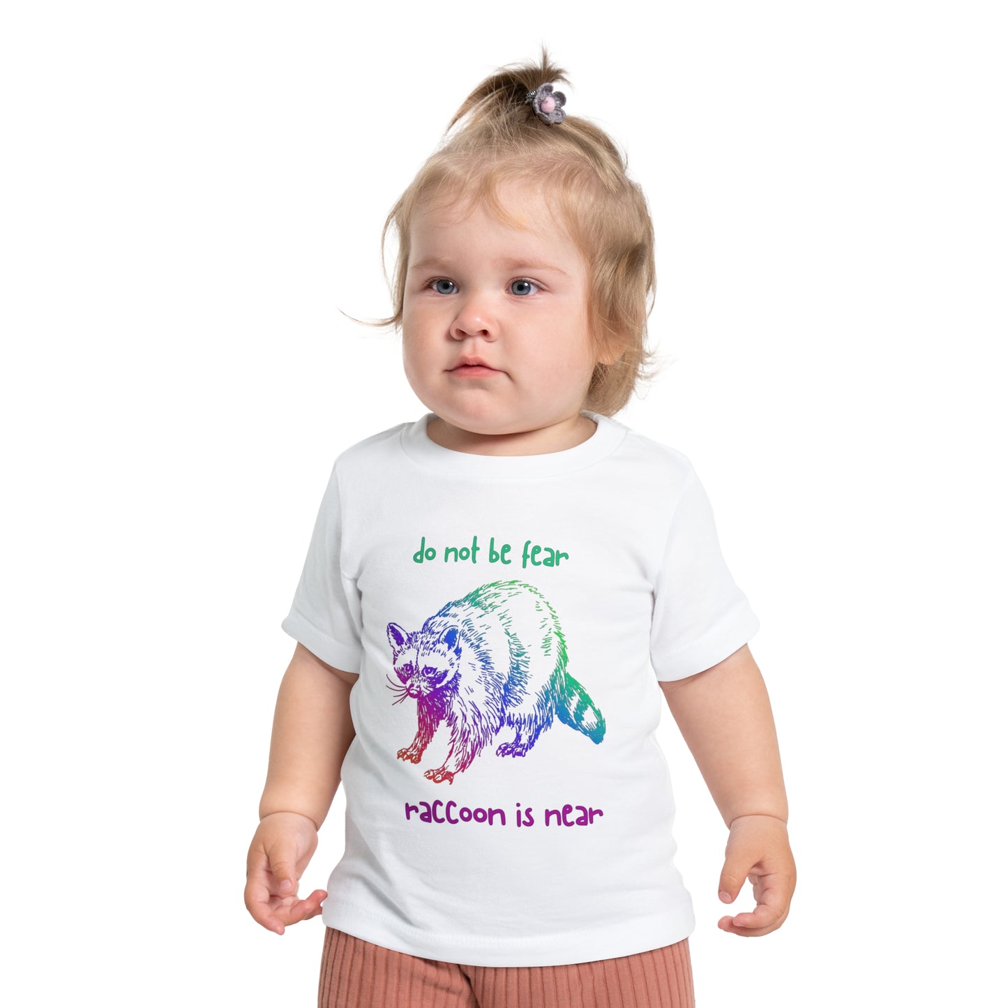 Kids 'Do Not Be Fear' Raccoon T-Shirt - Fun Short Sleeve Tee for Ages 0-5