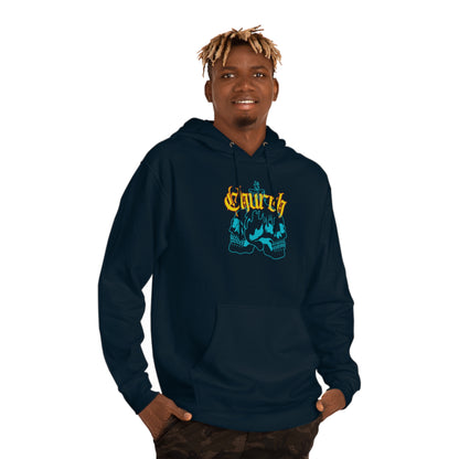 Church Skull comfort hoodie. 4 different color schemes